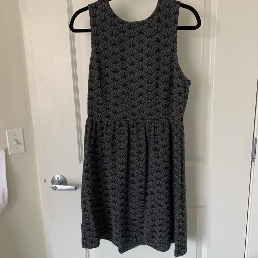 LOFT gray and black dress